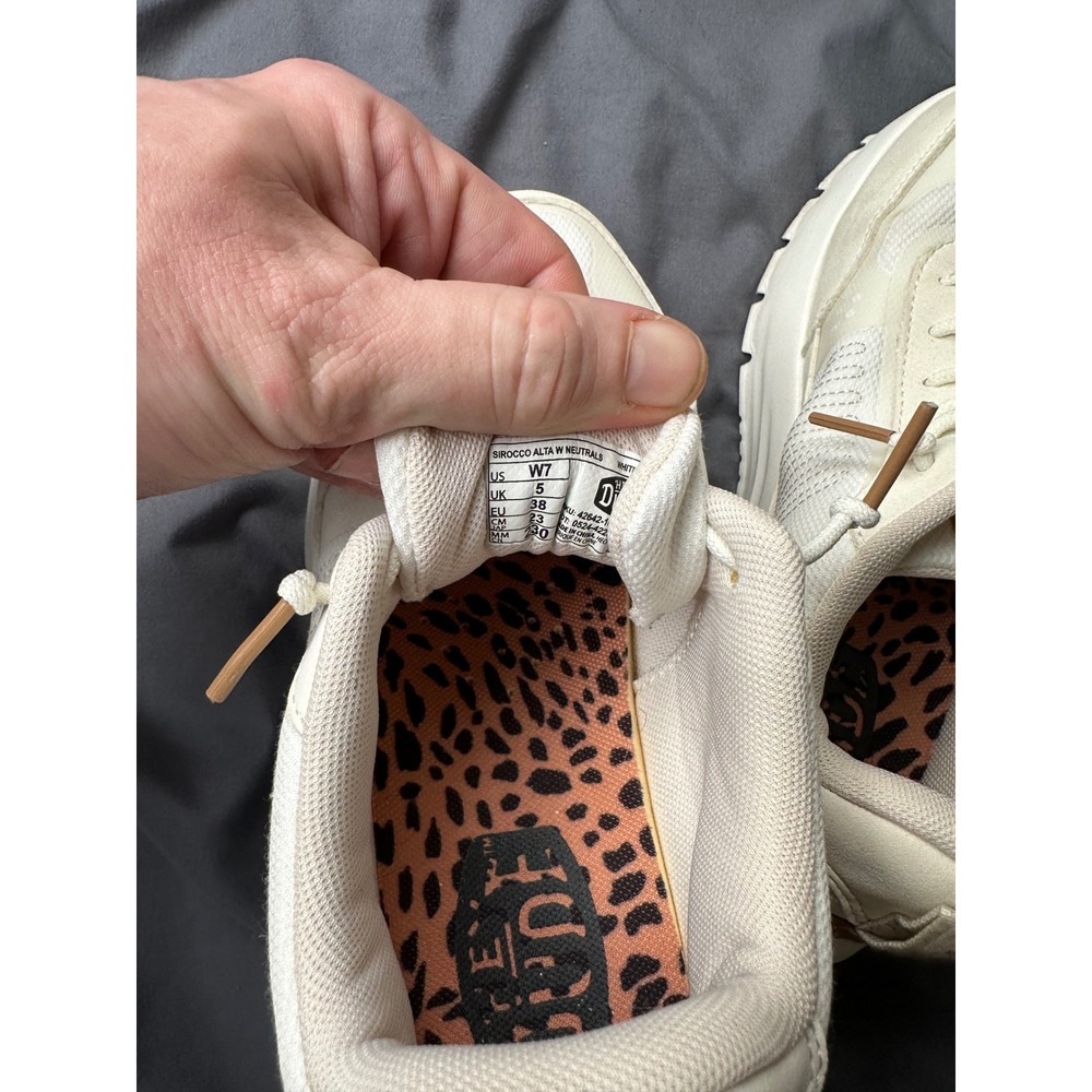 Hey Dude Sirocco Alta W Neutrals White Cream Leopard Print Sneakers Womens 7 - Picture 4 of 8